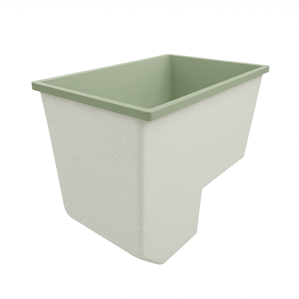 Deep Bathtub With Seat 1100 L x 700 W x 1000 Depth Handmade by Omnitub