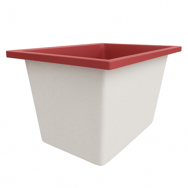 Omnitub Solo Max 1050 x 800 handmade UK deep soaking tub 600mm depth rectangular - side angle 5