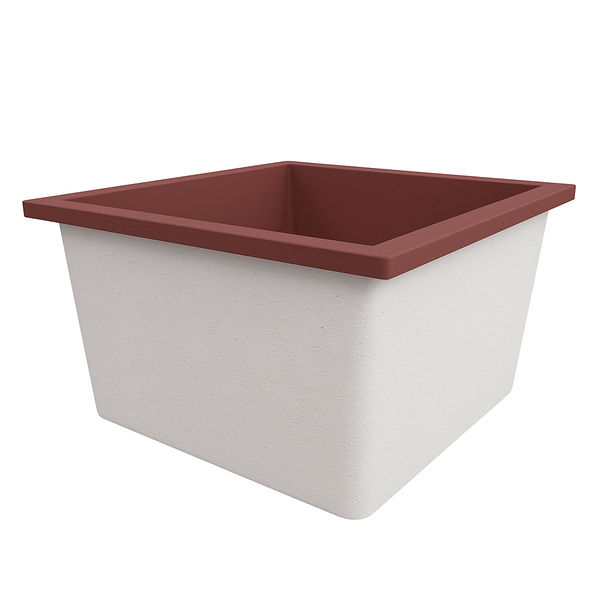 Omnitub Duo Square 1050 x 1050 deep soaking tub 600mm depth square - alternate angle 4