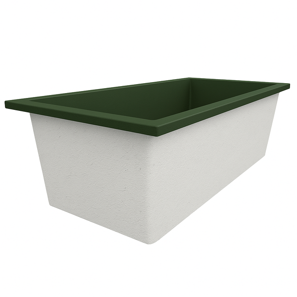 Omnitub Deluxe Plus 1800 x 800 handmade UK deep soaking tub 600mm depth rectangular - alternate angle 5