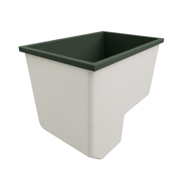 Omnitub 1100 x 1100 seated soaking tub 1000mm depth square - bathroom installation 4