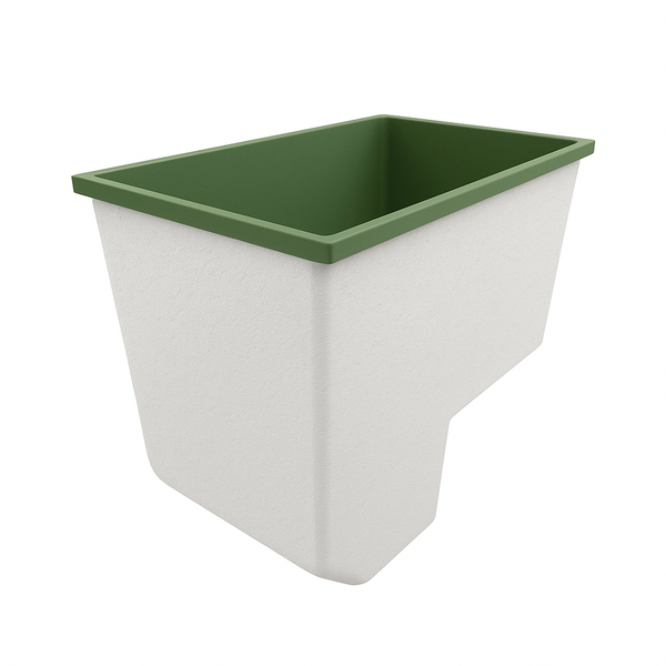 Omnitub 1100 x 700 handmade UK seated soaking tub 1000mm depth rectangular - alternate angle 5