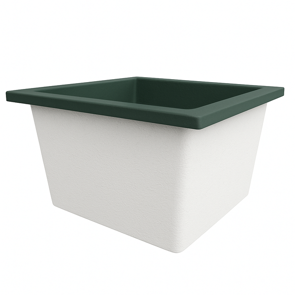 Omnitub Duo Square 1050 x 1050 deep soaking tub 600mm depth square - design feature 4