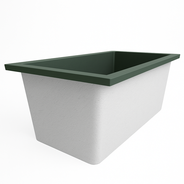 Omnitub 1500 x 800 handmade UK deep soaking tub 600mm depth rectangular - design feature 5