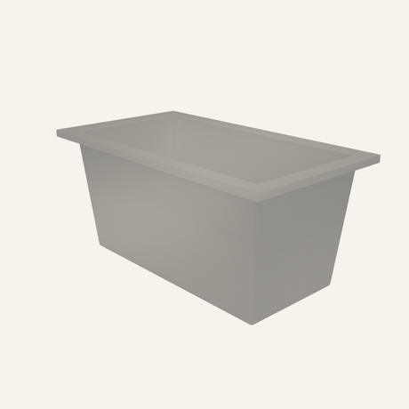 Omnitub 1350 x 750 handmade deep soaking tub 600mm depth in Nimbus Grey