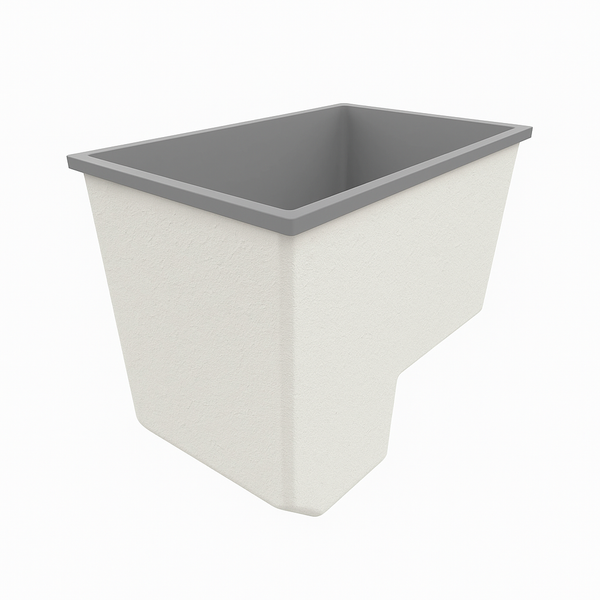 Omnitub 1100 x 600 UK seated soaking tub 1000mm depth rectangular - interior detail 6