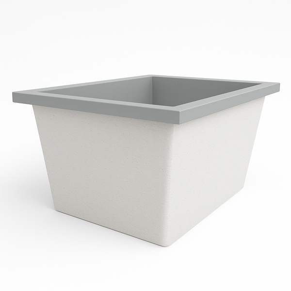 Omnitub Solo Extra 1150 x 900 handmade UK deep soaking tub 600mm depth rectangular - dimensions overview 6