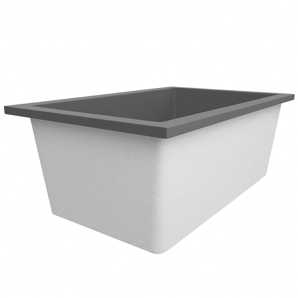Omnitub Solo Plus 1250 x 1050 handmade UK deep soaking tub 600mm depth wide rectangular - colour detail 5