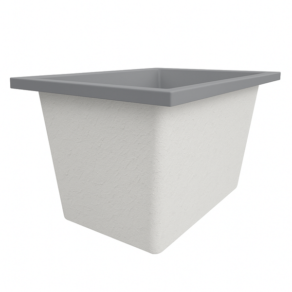 Omnitub Solo Max 1050 x 800 handmade UK deep soaking tub 600mm depth rectangular - interior detail 5