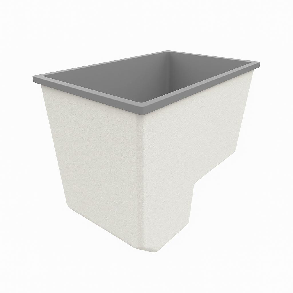 Deep Bathtub With Seat 1100 L x 700 W x 1000 Depth Handmade by Omnitub