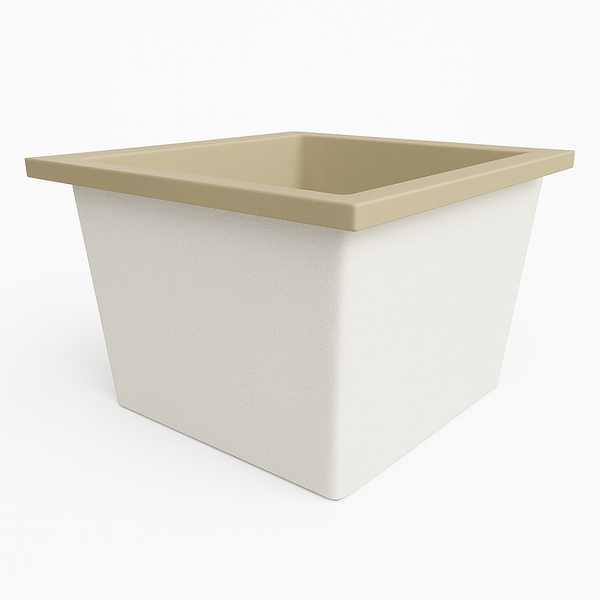 Omnitub Solo Extra 1150 x 900 handmade UK deep soaking tub 600mm depth rectangular - finish and texture 6