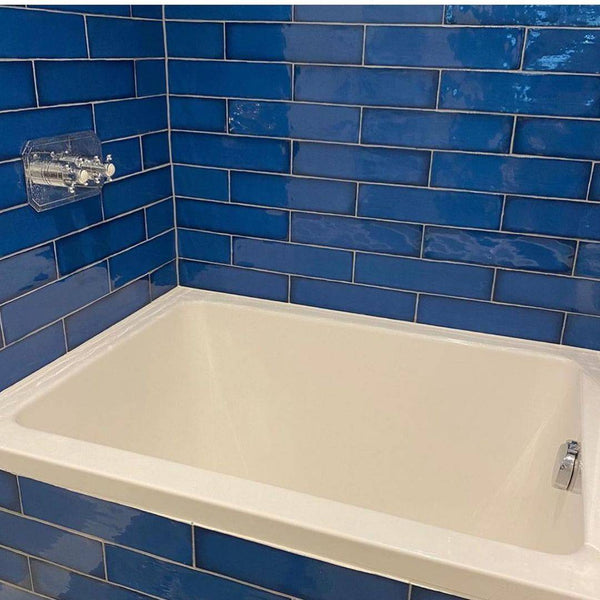 Omnitub 1050 x 750 handmade UK deep soaking tub 600mm depth rectangular - alternate angle