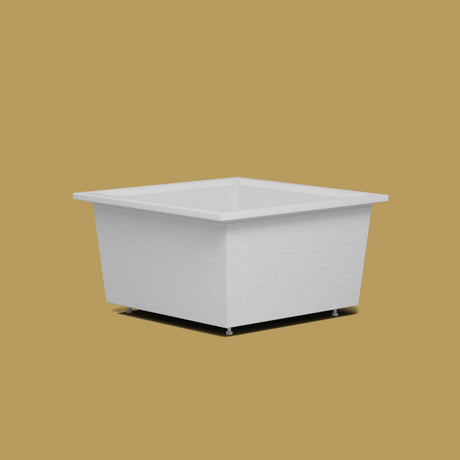 1200 x 1200 Deep Soaking Tub – 600mm Depth – Square – Omnitub — low corner on the feet kit [render:lowcorner:feet] [bg:brass]