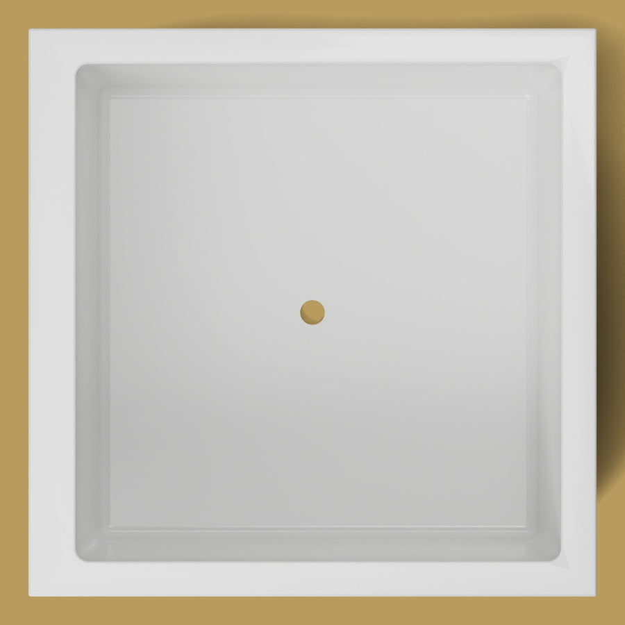 1200 x 1200 Deep Soaking Tub – 600mm Depth – Square – Omnitub — from above