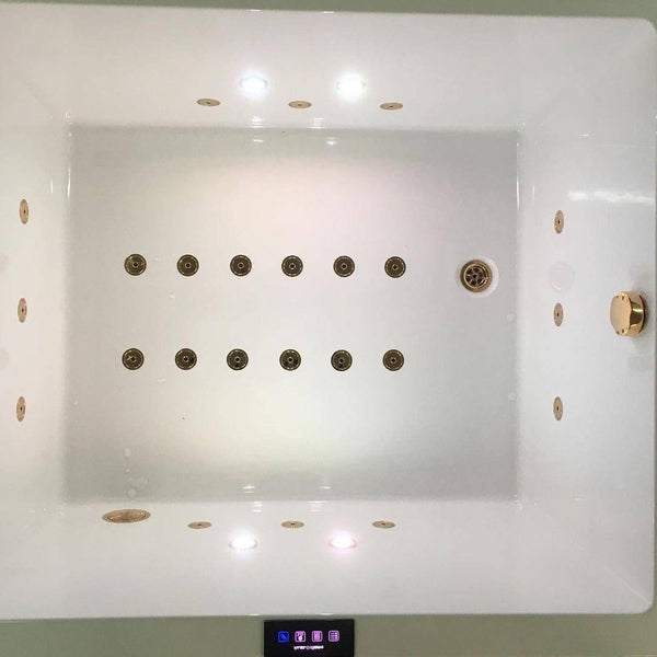 Omnitub Solo Plus 1250 x 1050 handmade UK deep soaking tub 600mm depth wide rectangular - gallery image