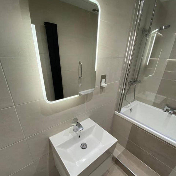 Omnitub Solo Plus 1250 x 1050 handmade UK deep soaking tub 600mm depth wide rectangular - configuration detail