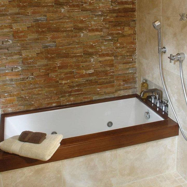Omnitub Solo Plus 1250 x 750 UK deep soaking tub 600mm depth rectangular - dimensions overview 2
