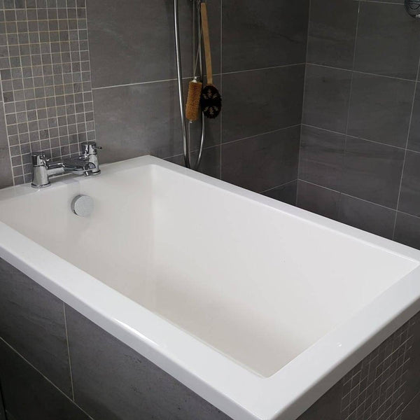 Omnitub Solo Plus 1250 x 750 UK deep soaking tub 600mm depth rectangular - top-down view 3