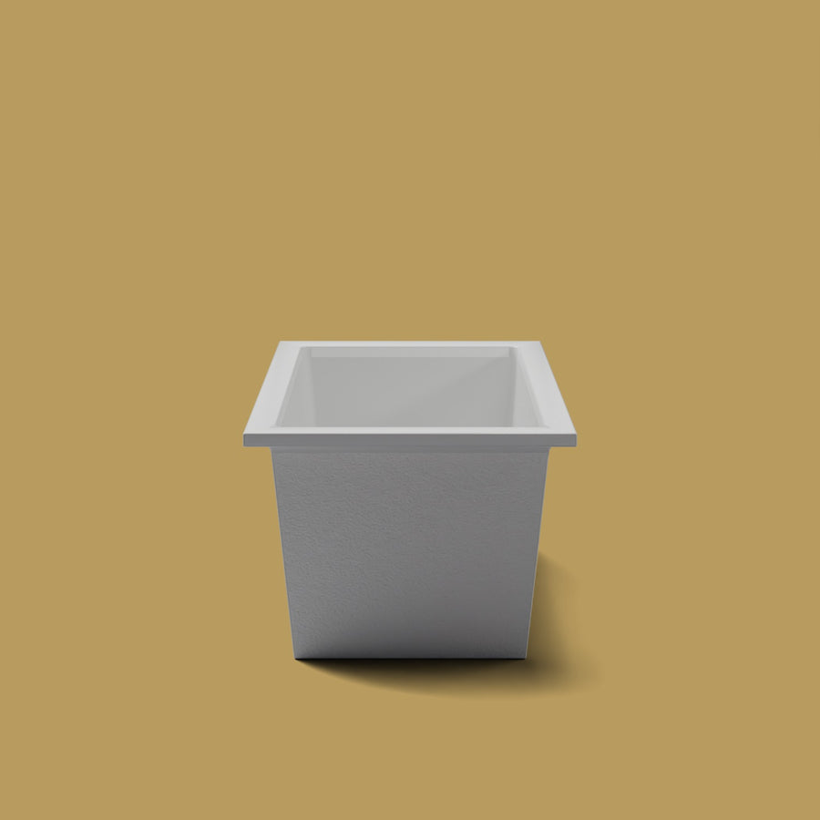 1400 x 800 Deep Soaking Tub – 600mm Depth – Rectangular – Omnitub — end elevation