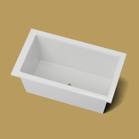 1400 x 800 Deep Soaking Tub – 600mm Depth – Rectangular – Omnitub — looking in [render:lookin:nofeet] [bg:brass]