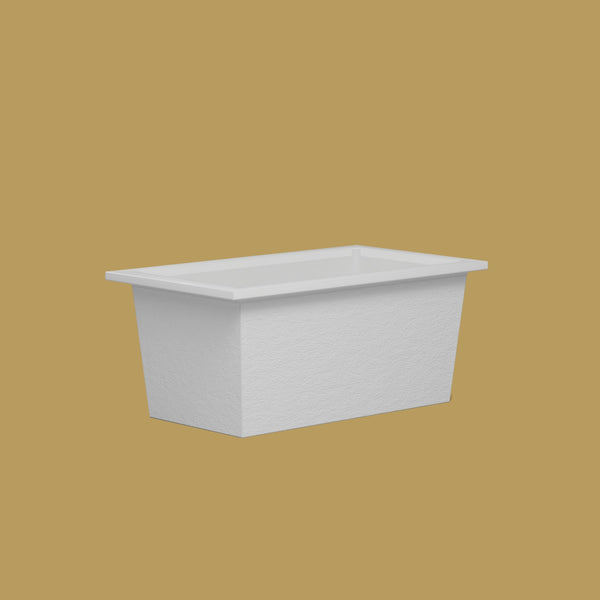 1400 x 800 Deep Soaking Tub – 600mm Depth – Rectangular – Omnitub — low corner [render:lowcorner:nofeet] [bg:brass]