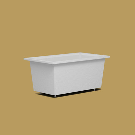 1400 x 800 Deep Soaking Tub – 600mm Depth – Rectangular – Omnitub — low corner on the feet kit [render:lowcorner:feet] [bg:brass]