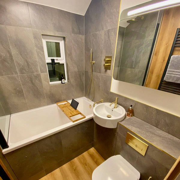 Omnitub 1500 x 800 handmade UK deep soaking tub 600mm depth rectangular - alternate angle