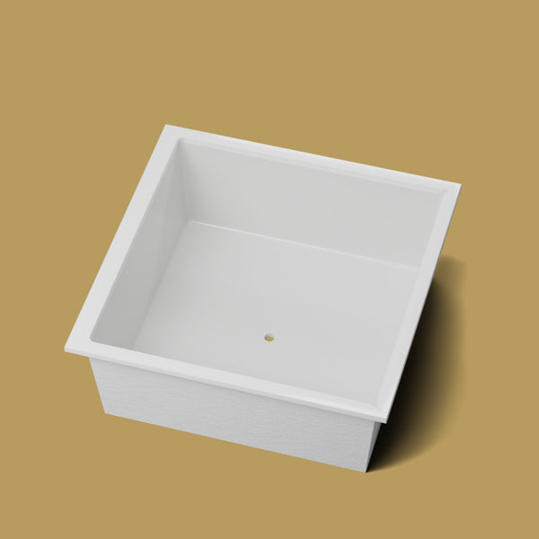 1600 x 1600 Deep Soaking Tub – 600mm Depth – Extra Large Square – Omnitub — rim detail [render:rimdetail:nofeet] [bg:brass]