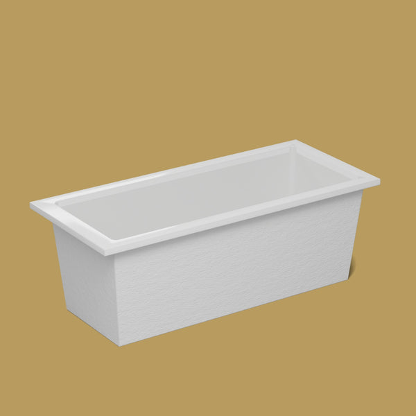 1700 x 750 Deep Soaking Tub – 600mm Depth – Rectangular – Omnitub — side three-quarter [render:ext3q:nofeet] [bg:brass]