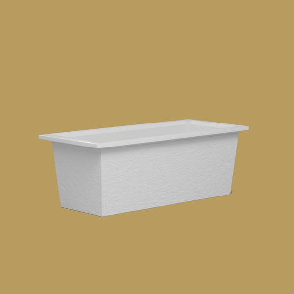 1700 x 750 Deep Soaking Tub – 600mm Depth – Rectangular – Omnitub — low corner [render:lowcorner:nofeet] [bg:brass]