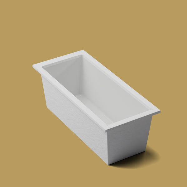 1700 x 750 Deep Soaking Tub – 600mm Depth – Rectangular – Omnitub — three-quarter [render:quarter:nofeet] [bg:brass]