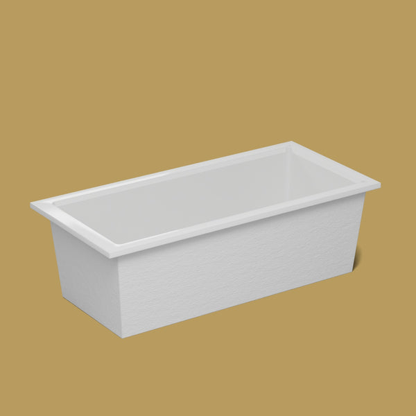 1900 x 900 Deep Soaking Tub – 600mm Depth – Rectangular – Omnitub — side three-quarter [render:ext3q:nofeet] [bg:brass]