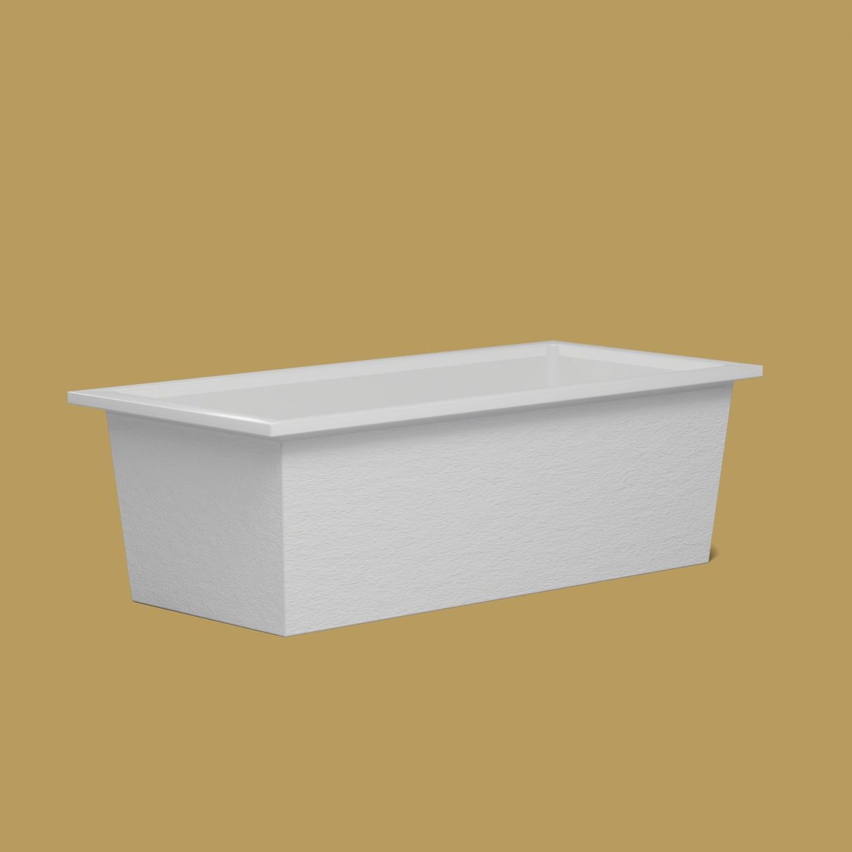 1900 x 900 Deep Soaking Tub – 600mm Depth – Rectangular – Omnitub — low corner [render:lowcorner:nofeet] [bg:brass]