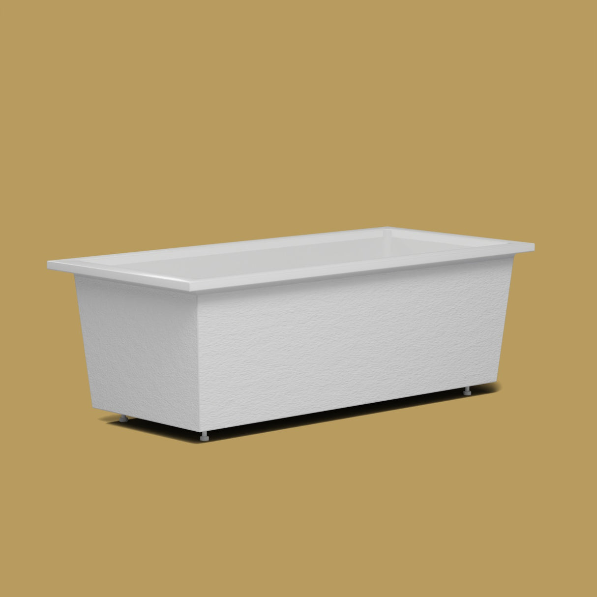 1900 x 900 Deep Soaking Tub – 600mm Depth – Rectangular – Omnitub — low corner on the feet kit [render:lowcorner:feet] [bg:brass]