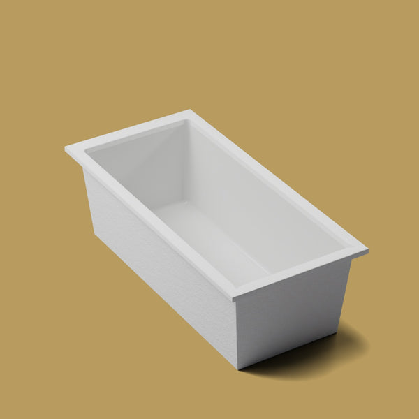 1900 x 900 Deep Soaking Tub – 600mm Depth – Rectangular – Omnitub — three-quarter [render:quarter:nofeet] [bg:brass]