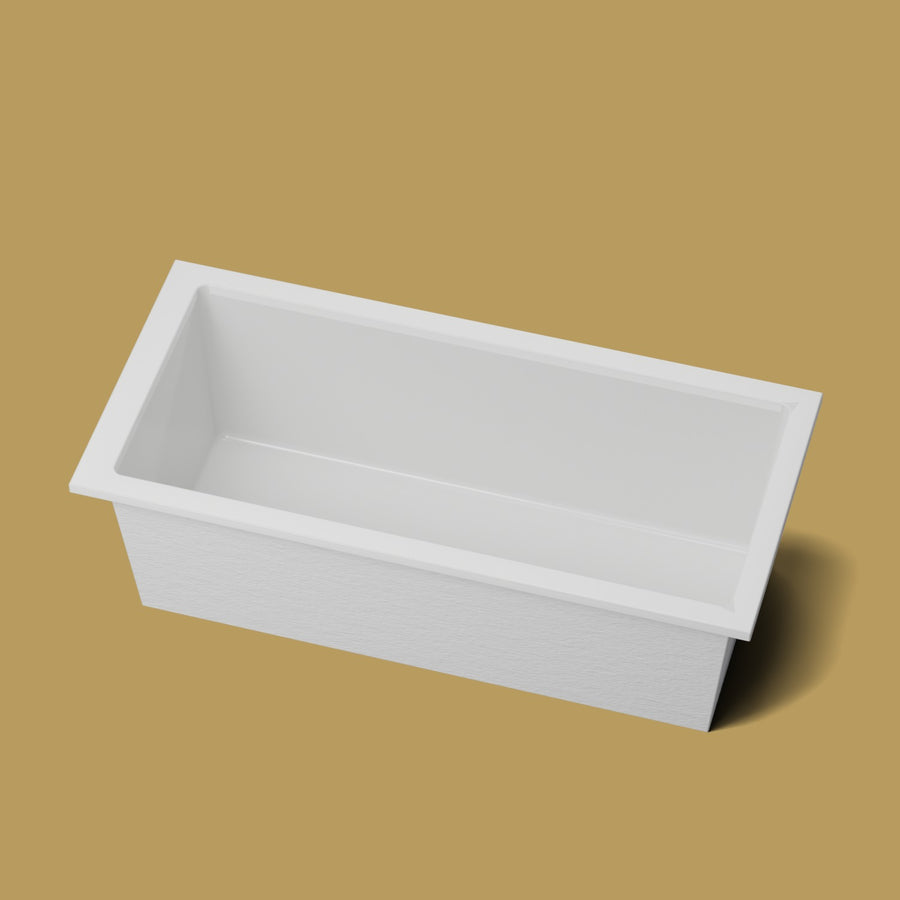 1900 x 900 Deep Soaking Tub – 600mm Depth – Rectangular – Omnitub — rim detail