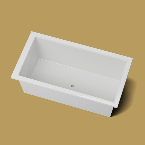 1750 x 950 Deep Soaking Tub – 600mm Depth – Wide Rectangular – Omnitub — looking in [render:lookin:nofeet] [bg:brass]