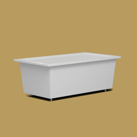 1750 x 950 Deep Soaking Tub – 600mm Depth – Wide Rectangular – Omnitub — low corner on the feet kit [render:lowcorner:feet] [bg:brass]