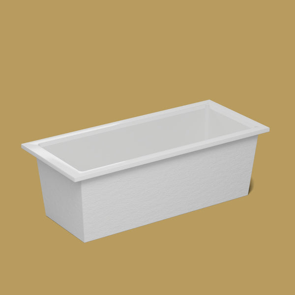1800 x 800 Deep Soaking Tub – 600mm Depth – Rectangular – Omnitub — side three-quarter [render:ext3q:nofeet] [bg:brass]