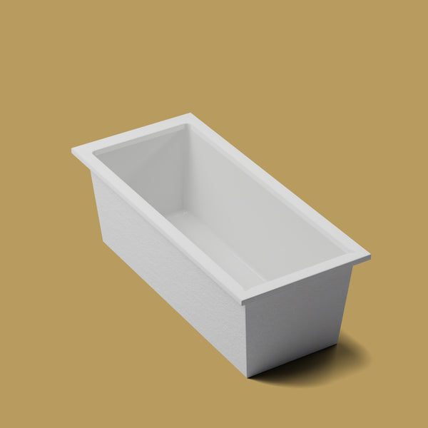 1800 x 800 Deep Soaking Tub – 600mm Depth – Rectangular – Omnitub — three-quarter [render:quarter:nofeet] [bg:brass]