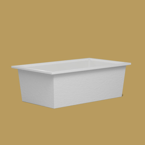 1800 x 1050 Deep Soaking Tub – 600mm Depth – Wide Rectangular – Omnitub — low corner [render:lowcorner:nofeet] [bg:brass]