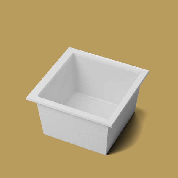 1050 x 1050 Deep Soaking Tub – 600mm Depth – Square – Omnitub — hero [render:hero:nofeet] [bg:brass]