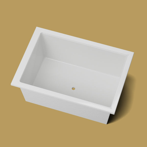 1500 x 1050 Deep Soaking Tub – 600mm Depth – Wide Rectangular – Omnitub — looking in [render:lookin:nofeet] [bg:brass]