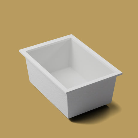 1500 x 1050 Deep Soaking Tub – 600mm Depth – Wide Rectangular – Omnitub — three-quarter on the feet kit [render:quarter:feet] [bg:brass]