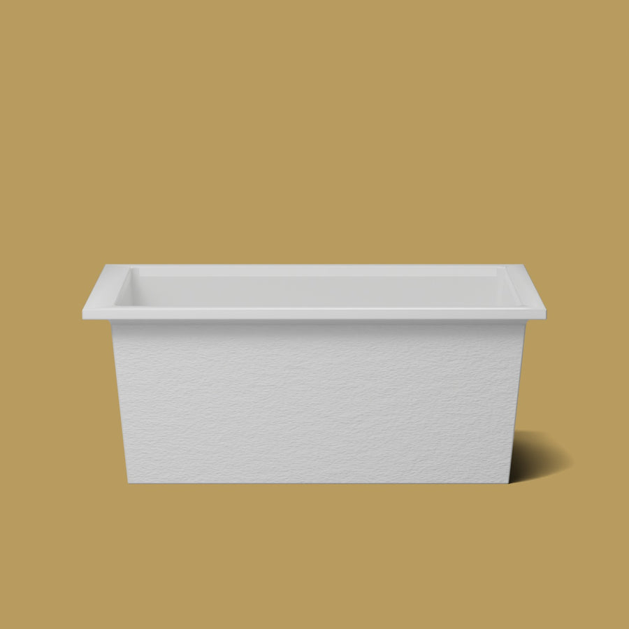 1500 x 1050 Deep Soaking Tub – 600mm Depth – Wide Rectangular – Omnitub — side elevation