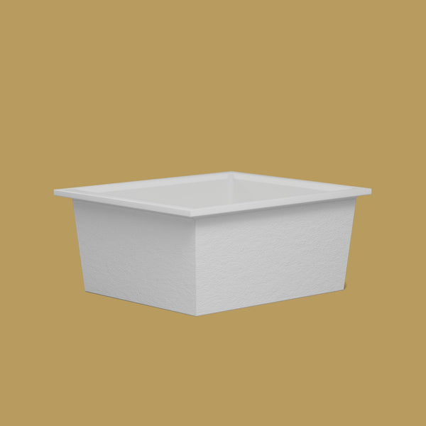1400 x 1200 Deep Soaking Tub – 600mm Depth – Wide Rectangular – Omnitub — low corner [render:lowcorner:nofeet] [bg:brass]