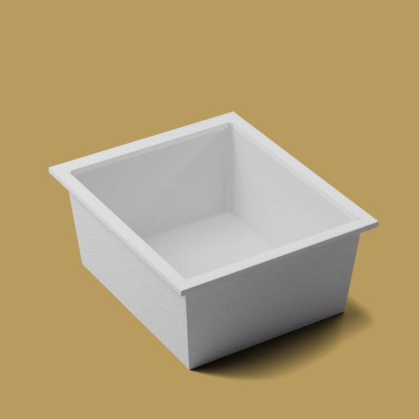 1400 x 1200 Deep Soaking Tub – 600mm Depth – Wide Rectangular – Omnitub — three-quarter [render:quarter:nofeet] [bg:brass]
