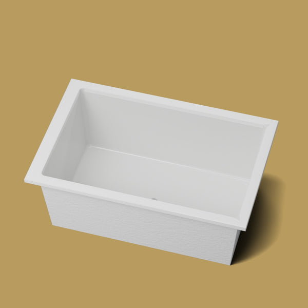 1600 x 1050 Deep Soaking Tub – 600mm Depth – Wide Rectangular – Omnitub — rim detail [render:rimdetail:nofeet] [bg:brass]