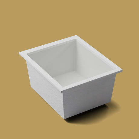 1250 x 1050 Deep Soaking Tub – 600mm Depth – Wide Rectangular – Omnitub — three-quarter on the feet kit [render:quarter:feet] [bg:brass]