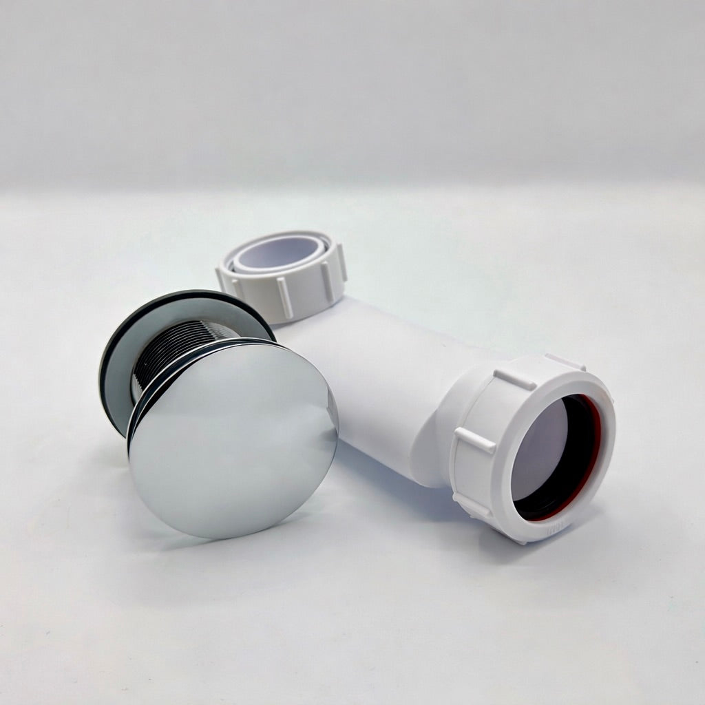 Push Down Waste No Overflow - Omnitub bathroom accessory - interior detail